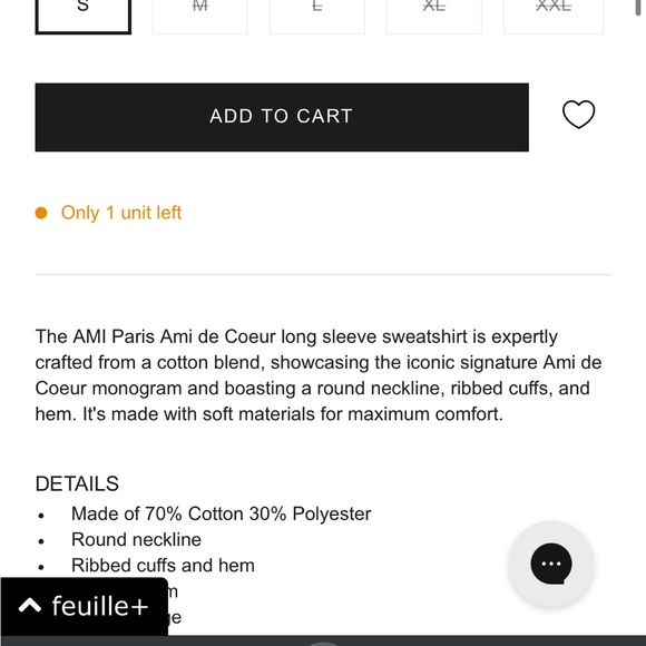 AMI Paris Men's Khaki Crewneck Sweater NEW WITH TAGS - Picture 6 of 6